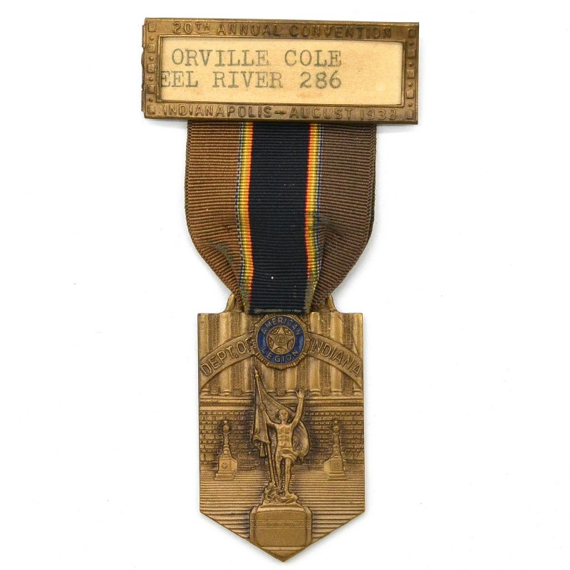 Medal of the participant of the American Legion Convention in Indianapolis, Indiana, 1938
