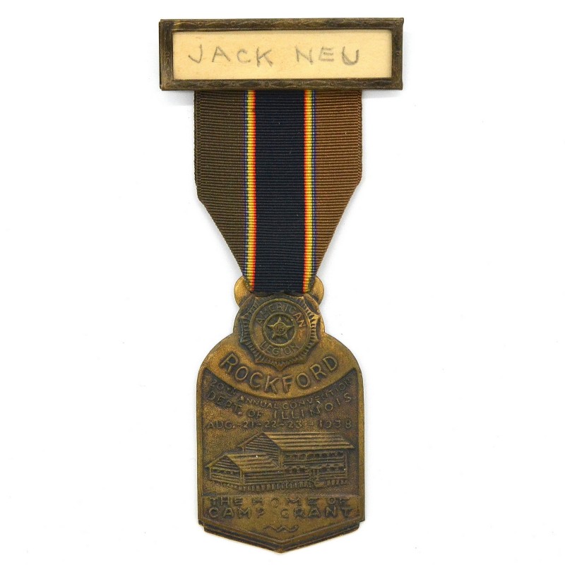 Medal of the participant of the American Legion Convention in Rockford, Illinois