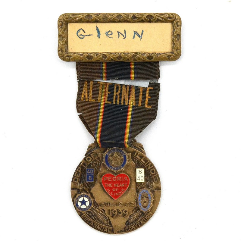 Medal of the Deputy participant of the American Legion Convention in Peoria, Illinois, 1939