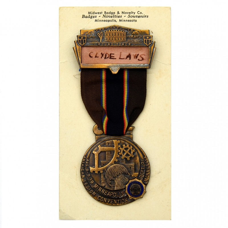 Medal of the participant of the American Legion Convention in Minneapolis, Minnesota, 1939
