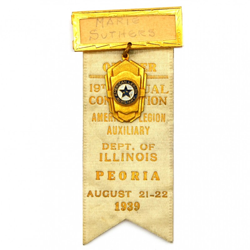 Medal of the officer - participant of the American Legion Convention in Peoria, Illinois, 1939