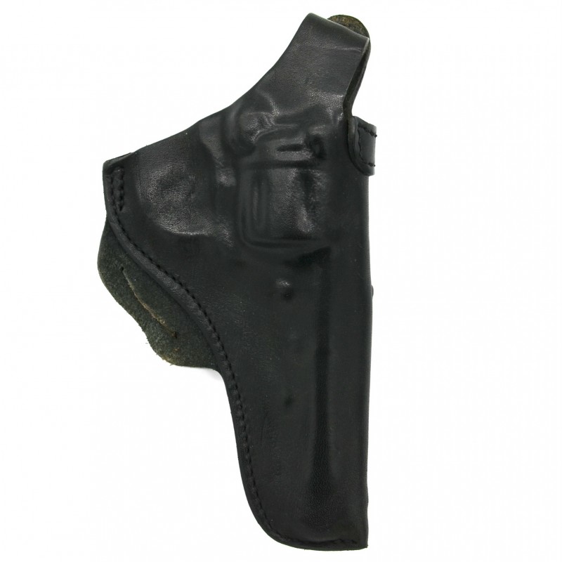 Belt leather holster of open type for revolver Nagant