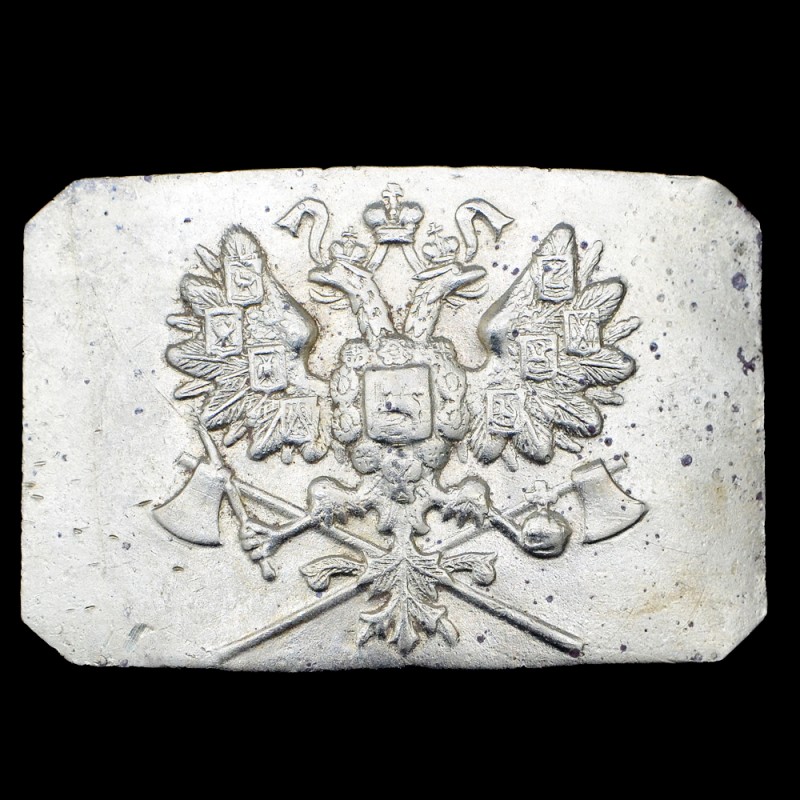Buckle of the lower ranks of the engineering parts of RIA sample 1904