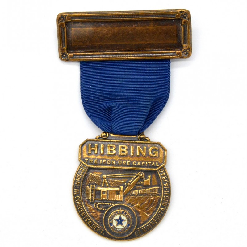 Medal of the participant of the American Legion Convention in Hibbing, 1940