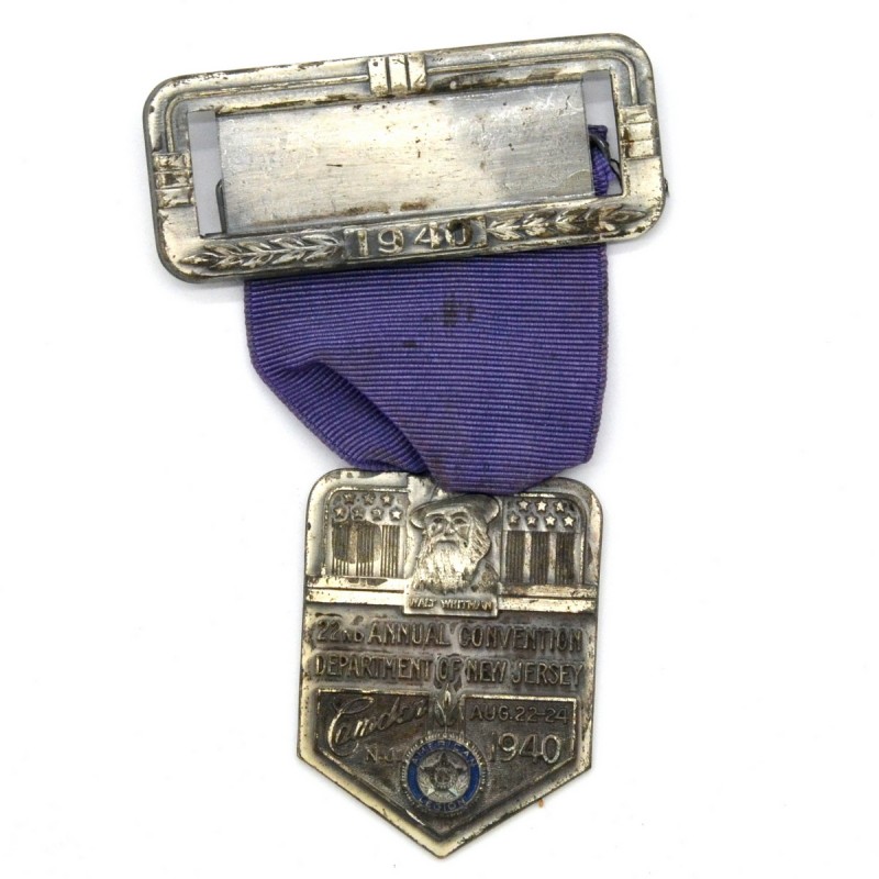 Medal of the delegate to the American Legion Convention in New Jersey, 1940