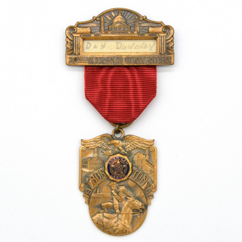 Medal of the delegate to the American Legion Convention in Boston, 1940