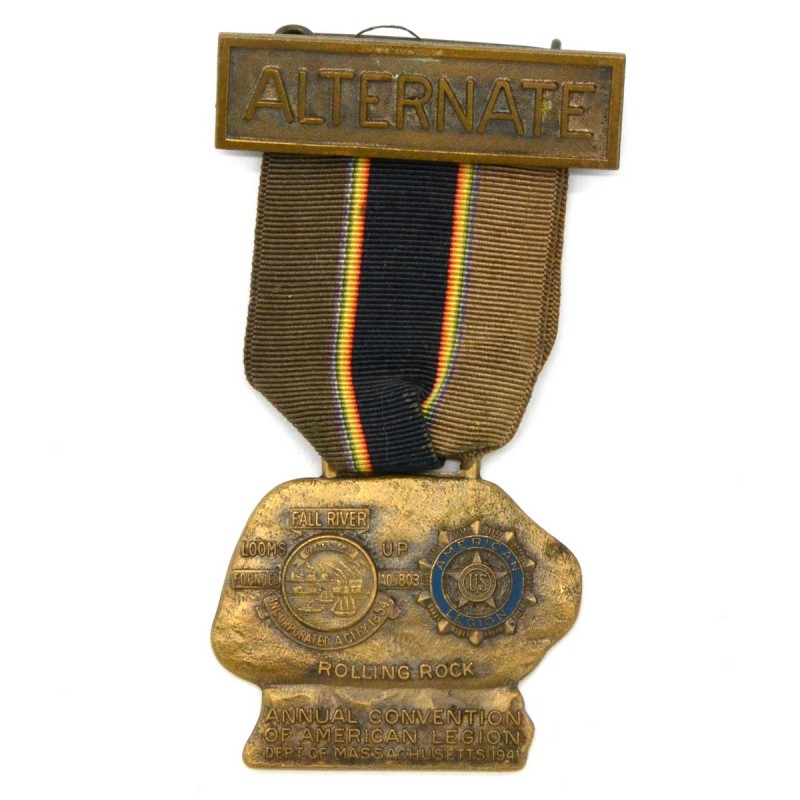 Medal of the deputy participant of the American Legion Convention in Rolling Rock, 1941