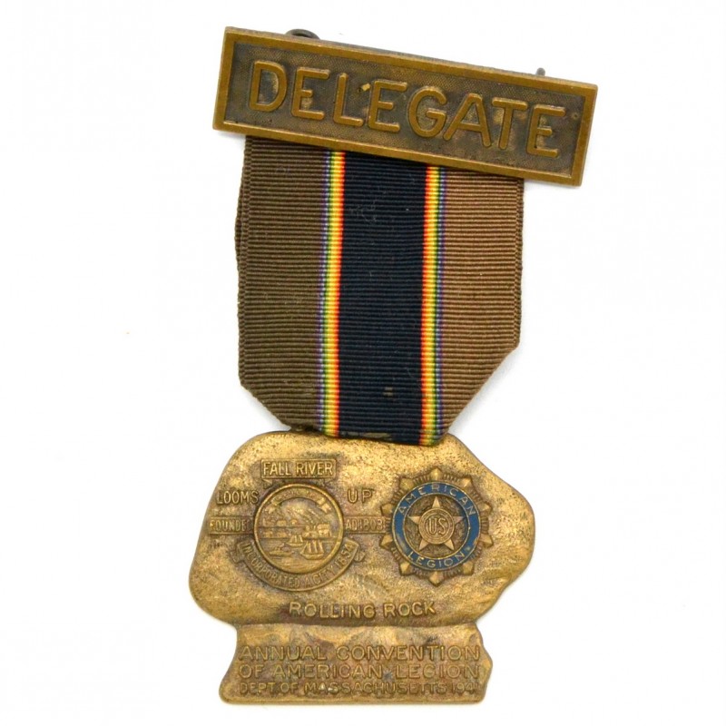 Medal of the delegate to the American Legion Convention in Rolling Rock, 1941