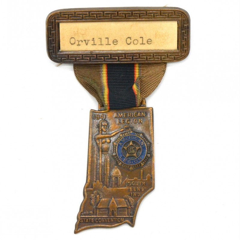Medal of the participant of the American Legion Convention in South Bend, Indiana, 1941