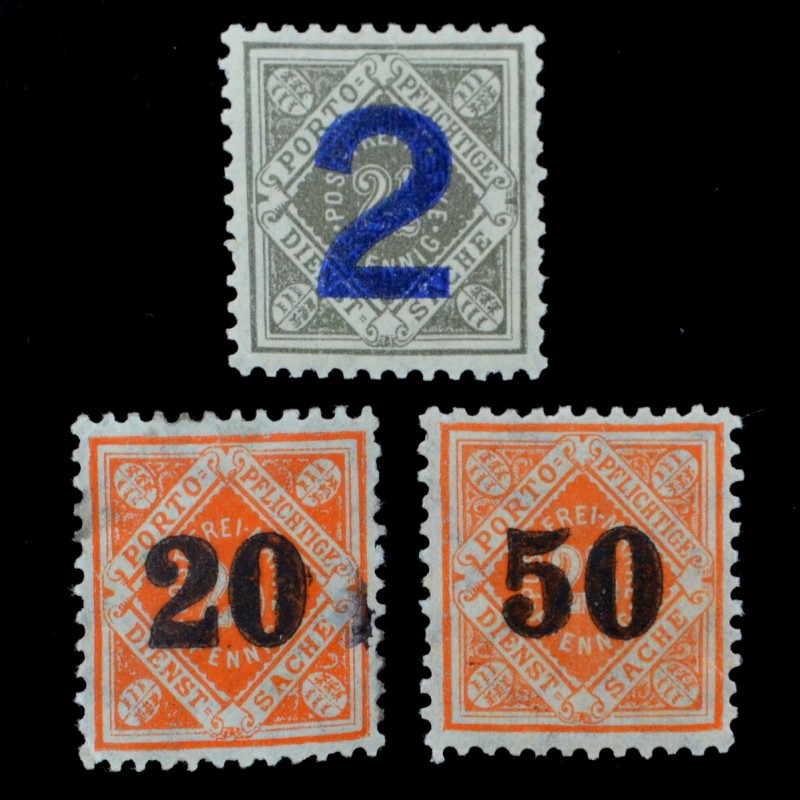 Lot of official stamps of Württemberg**