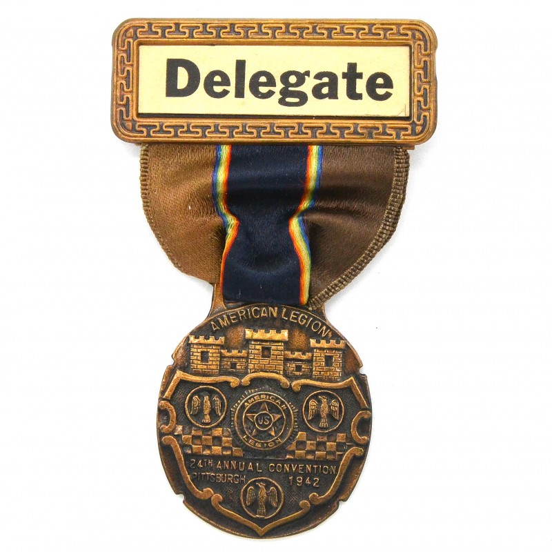Medal of the delegate of the American Legion Convention in Pittsburgh, 1942