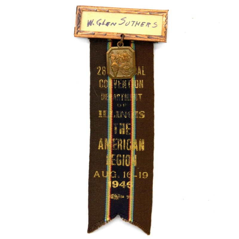 Badge of the participant of the American Legion Convention in Illinois, 1946