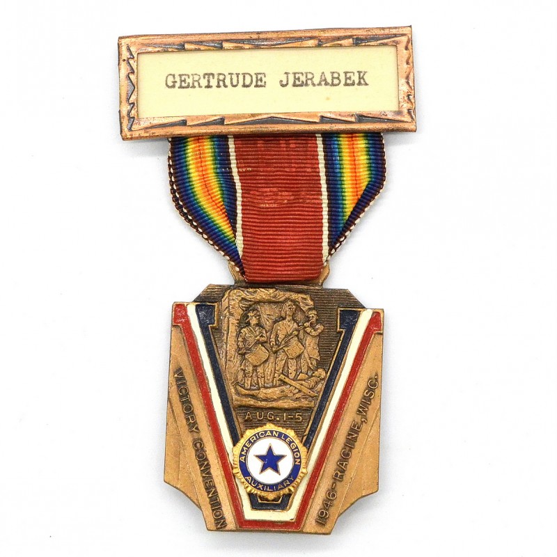 Medal of the participant of the Congress of the American Legion in Racine, Wisconsin, 1946 