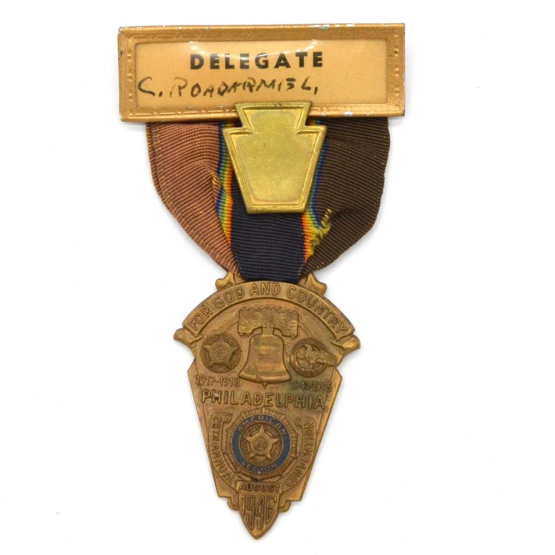Medal of the participant of the American Legion Convention in Philadelphia, 1946 