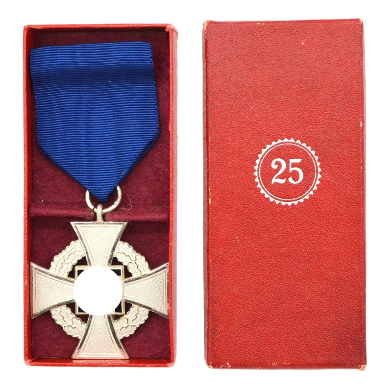 Cross for 25 years of civil service of the 1938 model in a case, F. Reischhauer