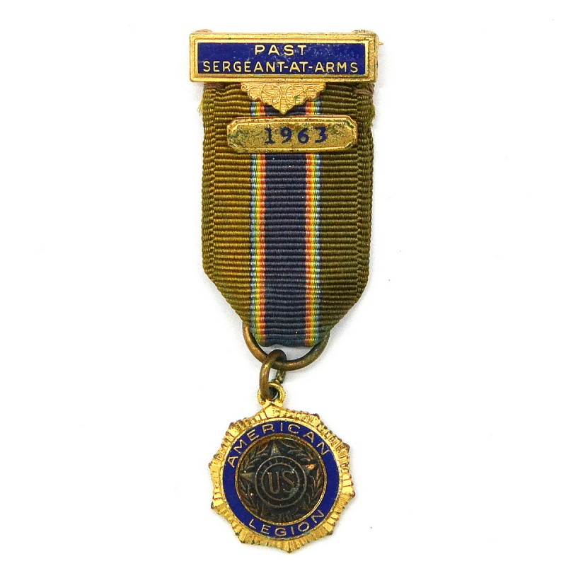 Official medal for the cap of a former sergeant- at - arms of the American Legion in 1963