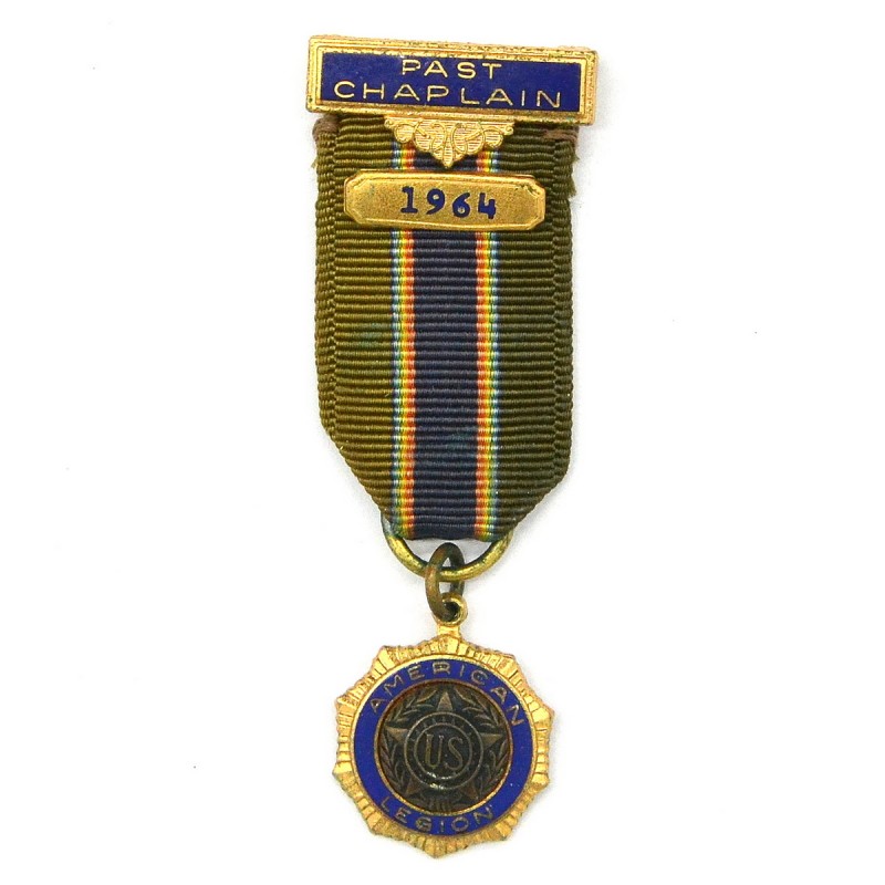 Official medal for the cap of a former chaplain of the American Legion in 1964