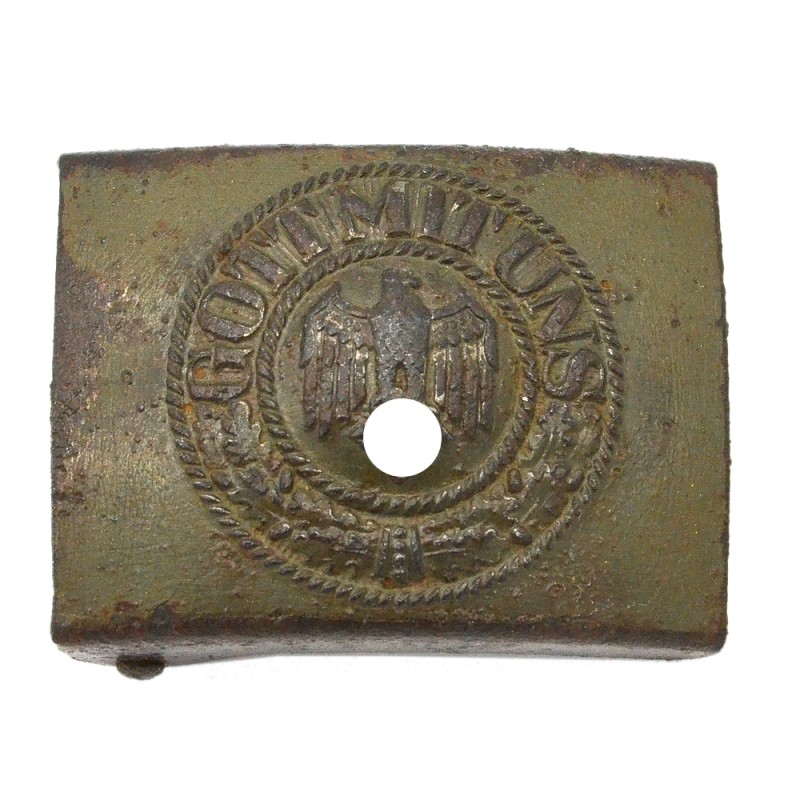 Belt buckle of the lower rank of the Wehrmacht in the color "feldgrau", 6th Paulus Army