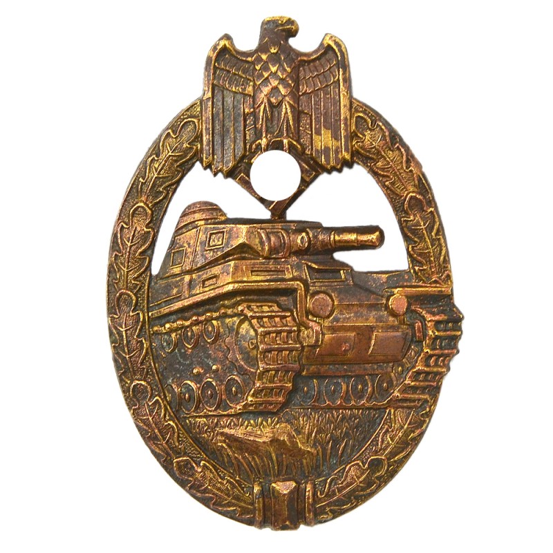 Badge for a tank attack of the 1939 model, bronze