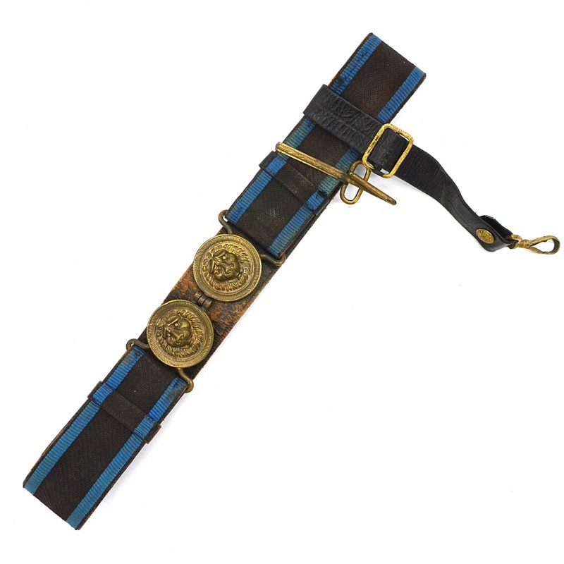 Belt with suspension for European saber or broadsword