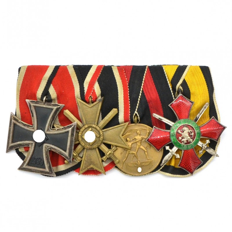 Award pad of the Wehrmacht officer – Knight of the Bulgarian Order of Military Merit 