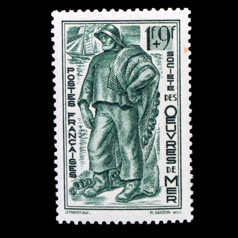 French stamp "In memory of the victims of the war at sea"**, 1941