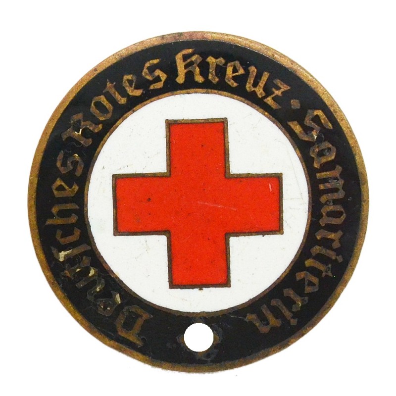 The sign of a volunteer assistant ("Samaritan woman") German Red Cross (DRK)
