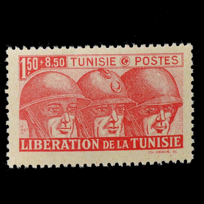 Postage stamp "Liberation of Tunisia by Allied troops"**, 1944