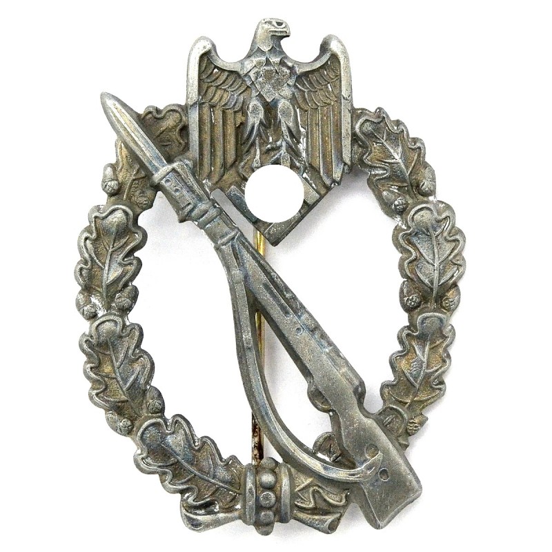 Infantry assault badge of the 1939 model "in silver", E. Muller