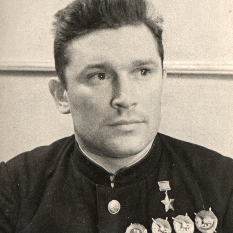 Photo of the first twice Hero of the Soviet Union B.F. Safonov