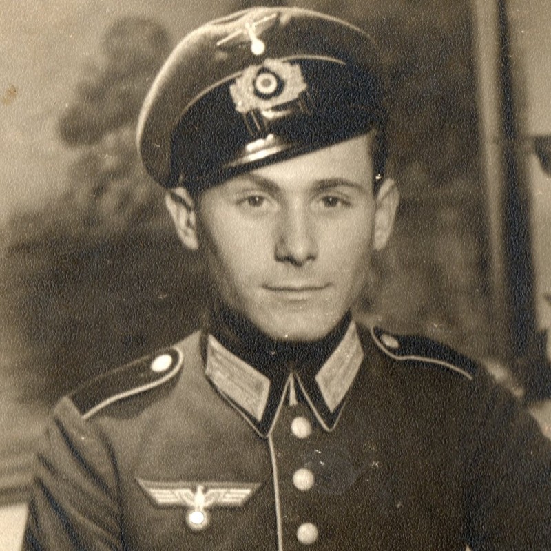 Photo of a Wehrmacht private in a ceremonial uniform