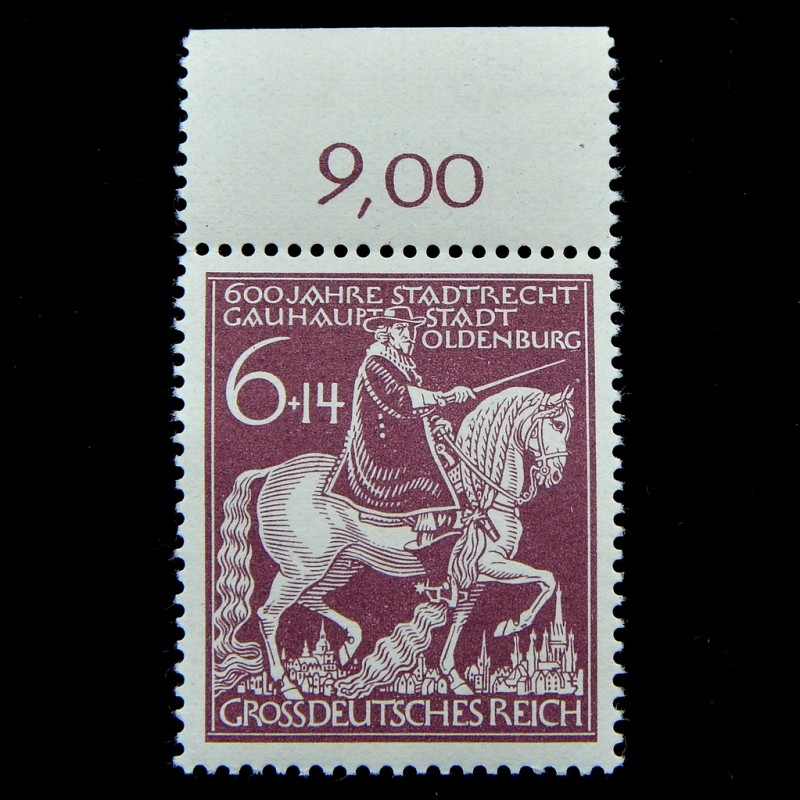 German stamp "600th anniversary of Oldenburg"** with coupon, 1945