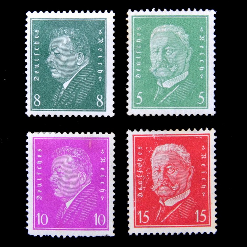 Lot of stamps from the series "The first Presidents of Germany: Ebert and Hindenburg"*, 1930
