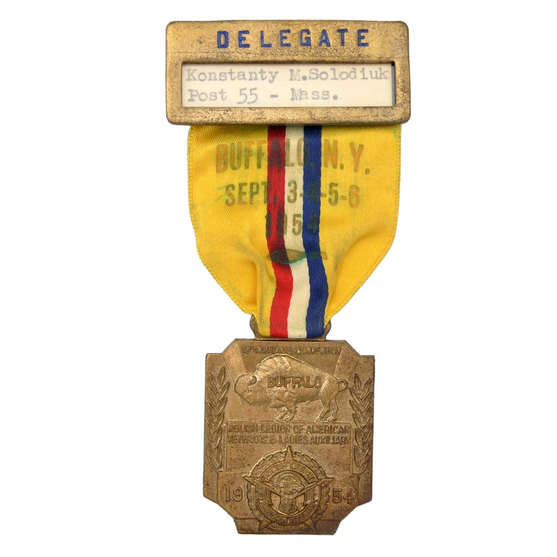 Badge of the delegate of the National Assembly of Veterans of the Polish Legion, Buffalo, 1954