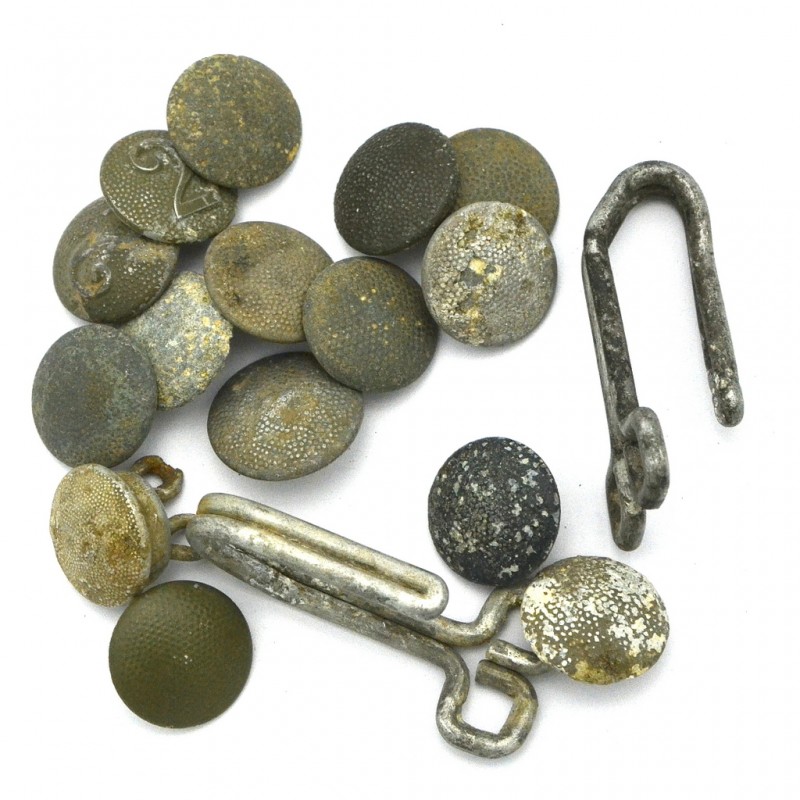 Lot of buttons and accessories of the Wehrmacht