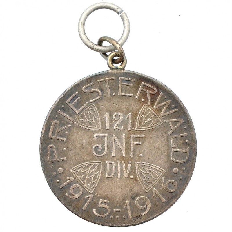 Medal of the 121st Infantry Division for the Battle of Priesterwald in 1915-1916 