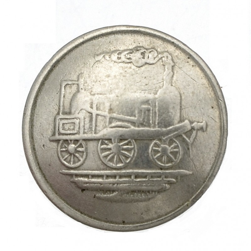 Button of an employee of the Finnish railway