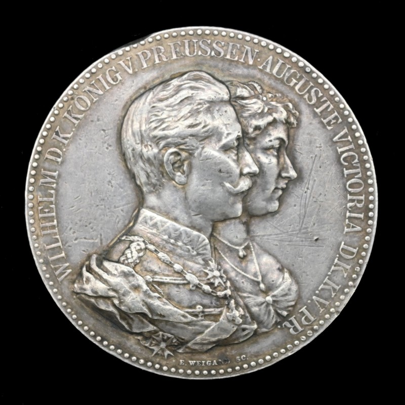 Medal in honor of the silver wedding of Wilhelm II, Prussia