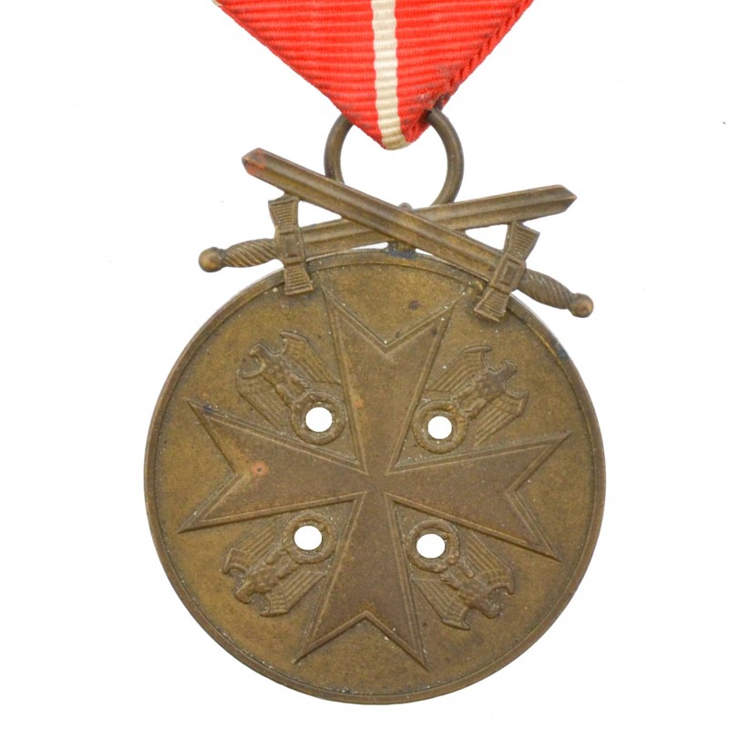 Medal of the Order of the German Eagle in bronze, with swords. Block font.