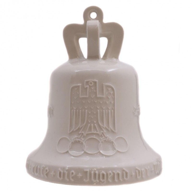 Porcelain souvenir bell, issued for the 1936 Olympics in Berlin