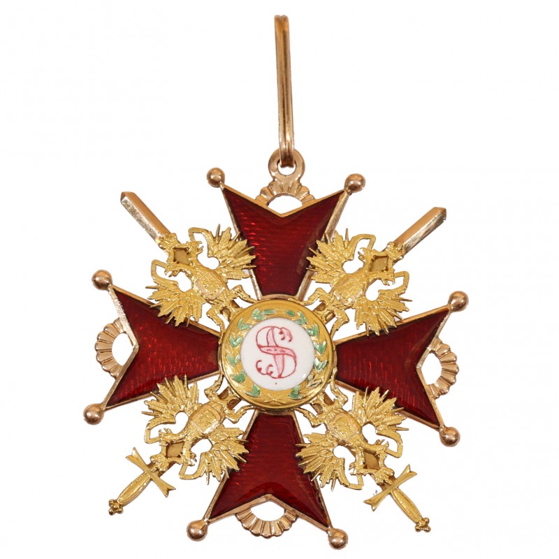Badge of the Order of St. Stanislaus 1st st. with swords (for military merit)