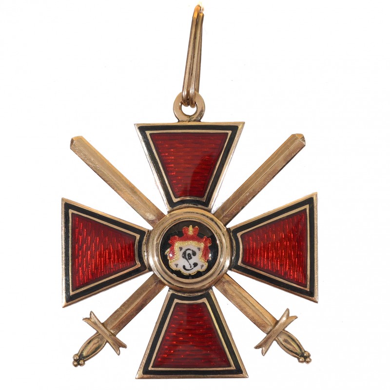 Badge of the Order of St. Prince Vladimir Equal to the Apostles, 3rd degree with swords