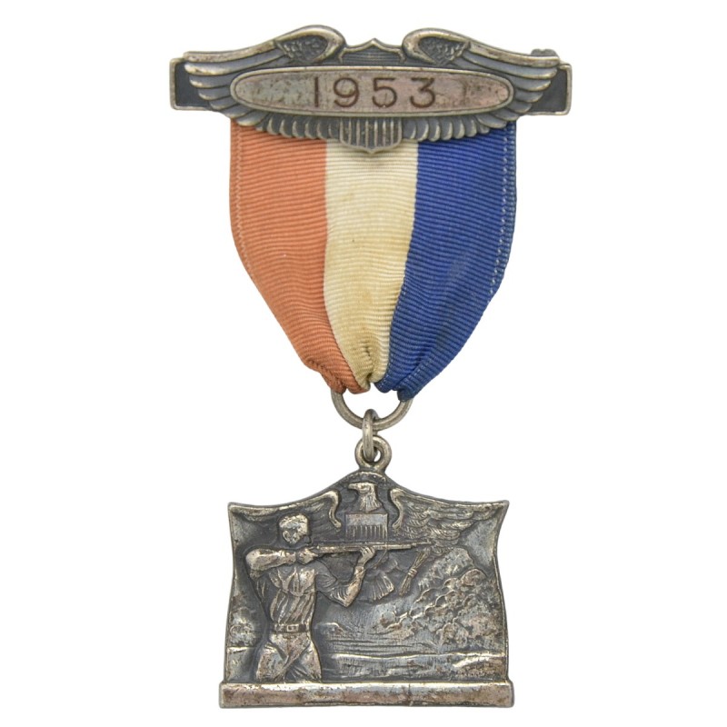 US Air National Guard Medal for 3rd place in rifle shooting, 1953