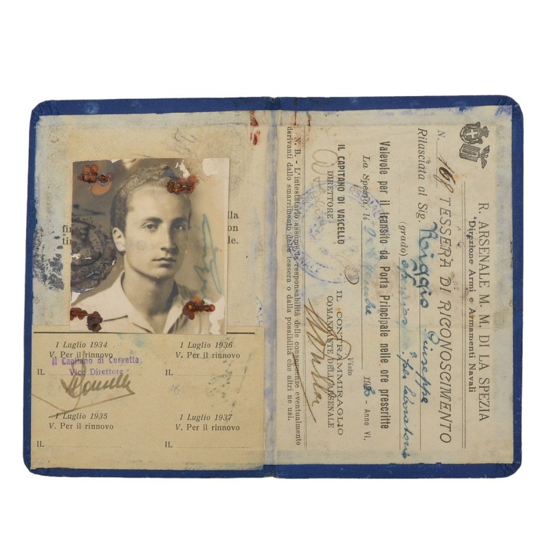 Certificate of a serviceman of the Navy base "Spezia"