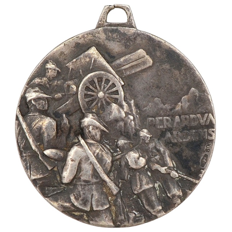 Silver Medal of the 2nd Mountain Artillery Regiment for the Ardennes, Italy