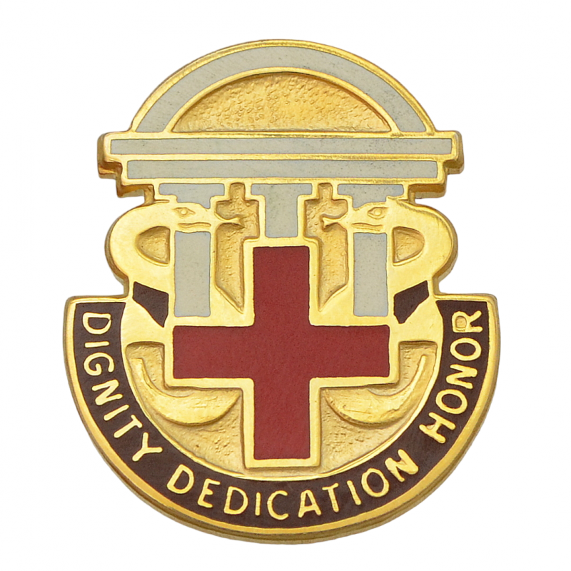 Badge of a serviceman of the US Army Medical Center named after D. Eisenhower