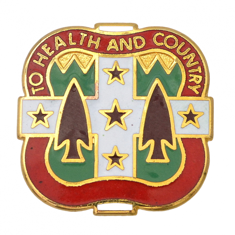Badge of a serviceman of the 33rd Field Hospital of the US Army