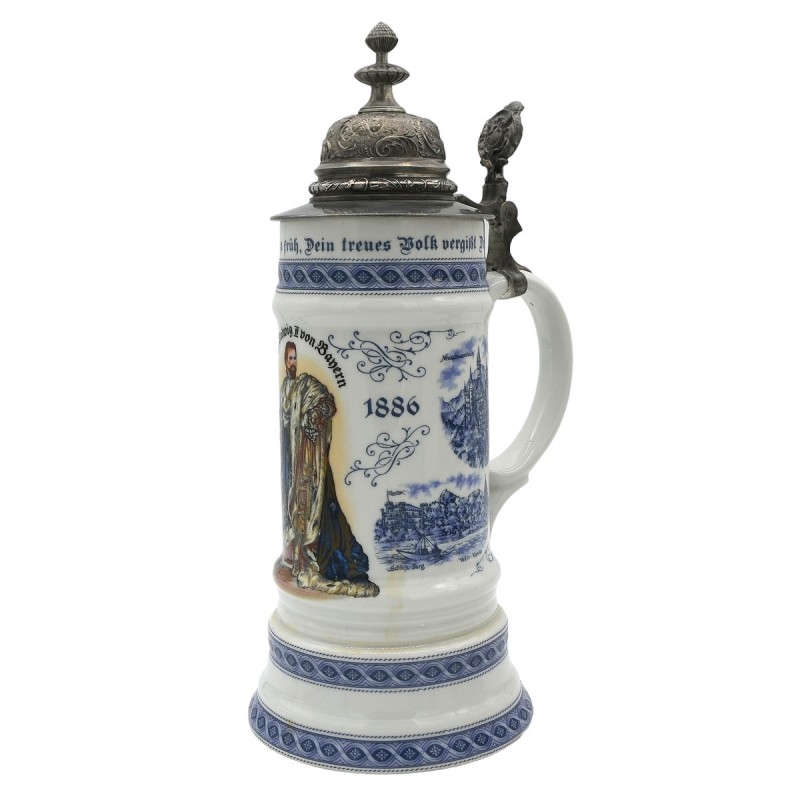 German beer mug with the image of King Ludwig II of Bavaria