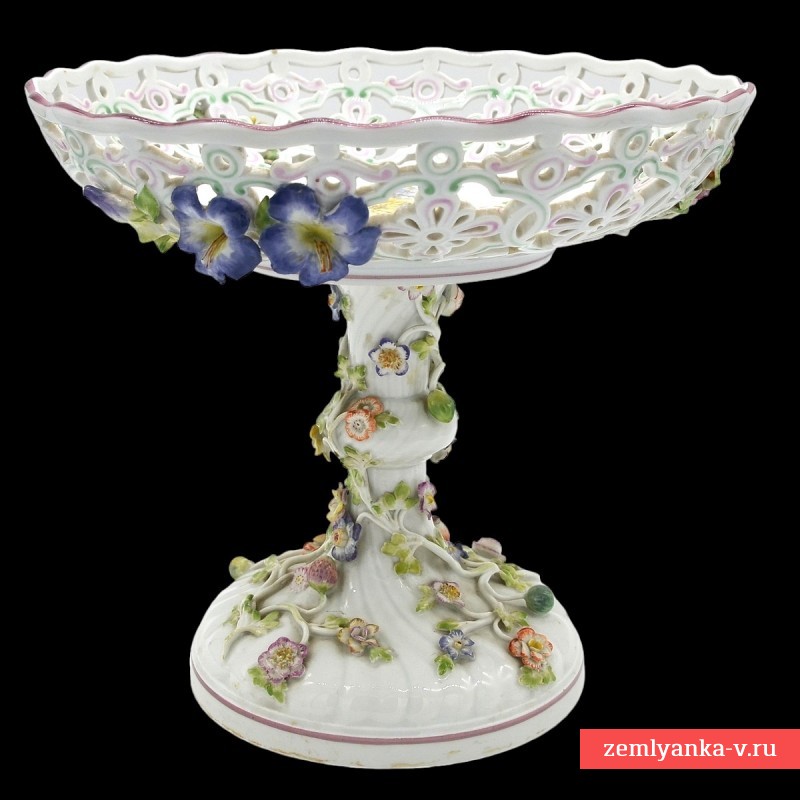 Porcelain fruit bowl, Meissen