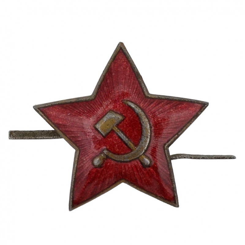 The star of the 1939 model on the cap or Budenovka of the Red Army